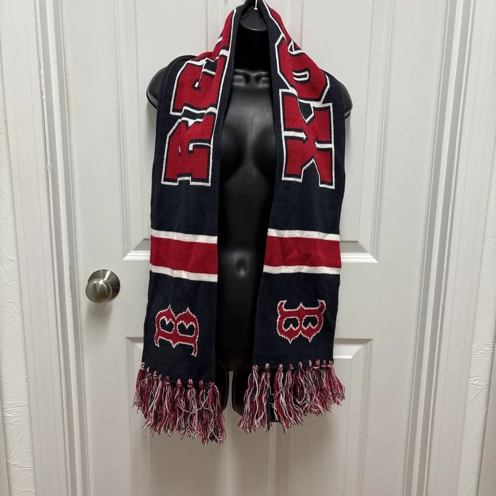 47 Brand Boston Red Sox Red Navy Spell Out Red White Blue‎ Scarf